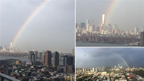 Stunning Photos Rainbow Begins At World Trade Center Day Before 14th