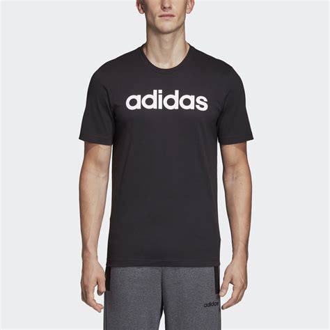Adidas Essentials Linear Logo T Shirt Black Adidas Europeafrica