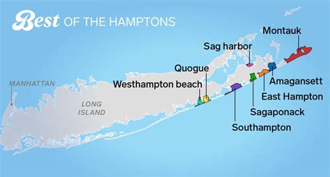 Map Of The Hamptons Ny United States Map States District