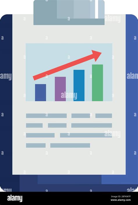 Business Profit Statistics In Clipboard On White Background Stock