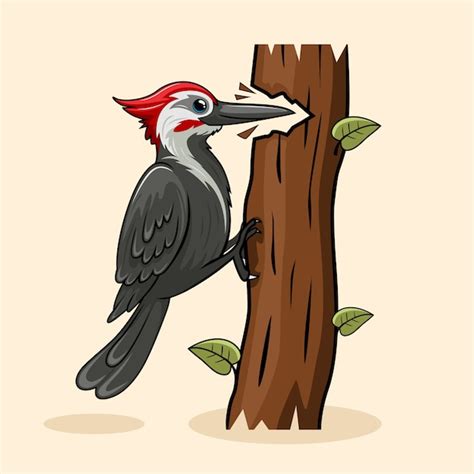 Premium Vector Woodpecker Cartoon Cute Bird