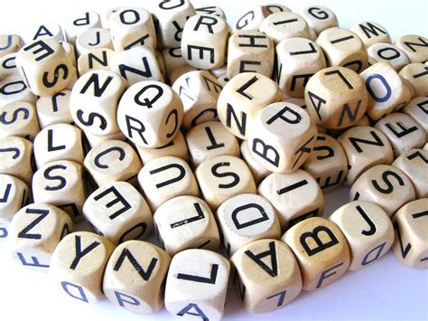 30 Letter Dice Word Game Pieces Vintage Dice Wooden Cubes Etsy