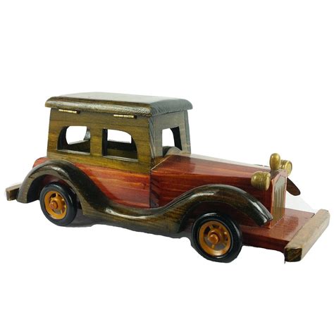 Vintage Tagged Antique Collectible Woodcollectible Toystoy Car