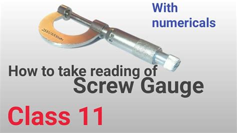 Screw Gauge Micrometer How To Use Screw Gauge Least Count