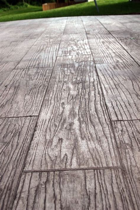 Stamped Concrete Faux Wood Look Awesome Concrete Patio Stamped
