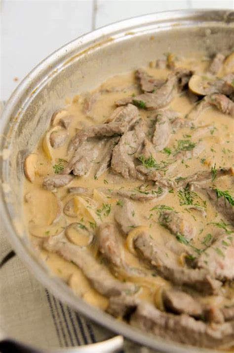 Easy Homemade Low Carb Beef Stroganoff Recipe Two Lucky Spoons Hot