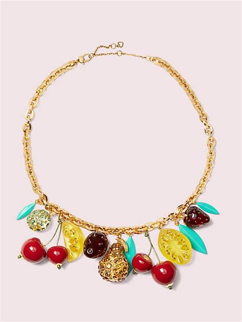 Tutti Fruity Charm Bracelet Necklace Charm Necklace Womens Necklaces