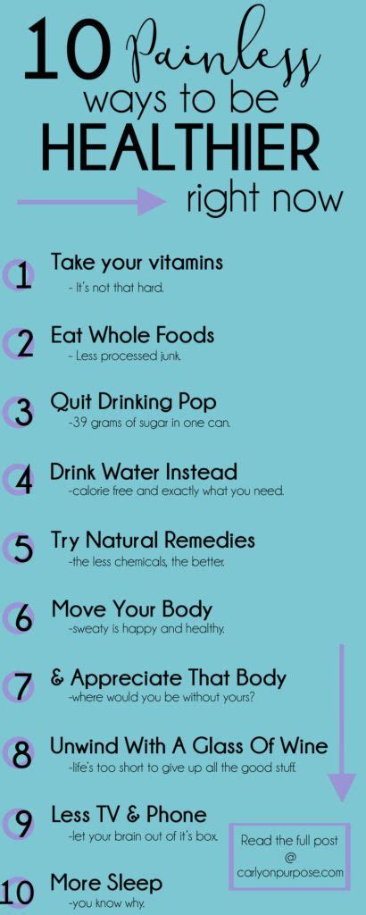 10 Painless Ways To Get Healthier Right Now Ways To Be Healthier How