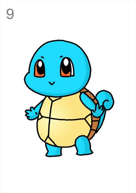 How To Draw Squirtle From Pokemon Step By Step Easy Drawing Guides