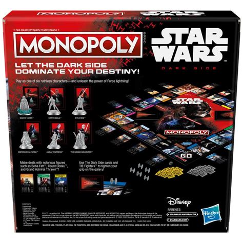 Monopoly Disney Star Wars Dark Side Edition Board Game For Families
