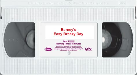 Opening And Closing To Barneys Easy Breezy Day 2002 Vhs Custom Time