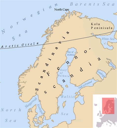 Scandinavia Fennoscandia And The Kola Peninsula Full Size Ex