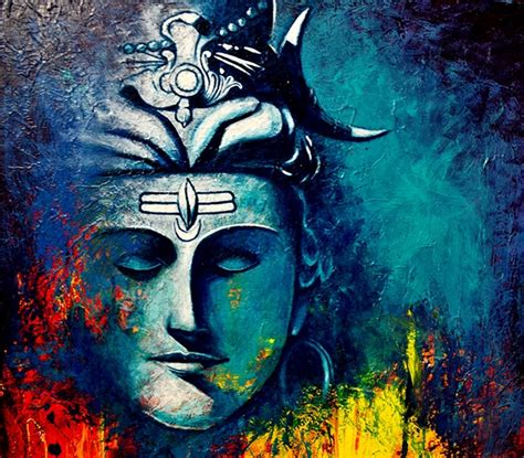 Canvas Painting Of Lord Shiva At Leonard Behan Blog