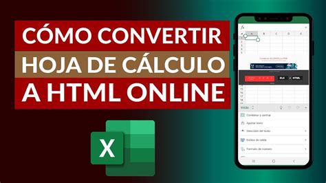 C Mo Convertir F Cilmente Una Hoja De C Lculo De Excel A Html Online