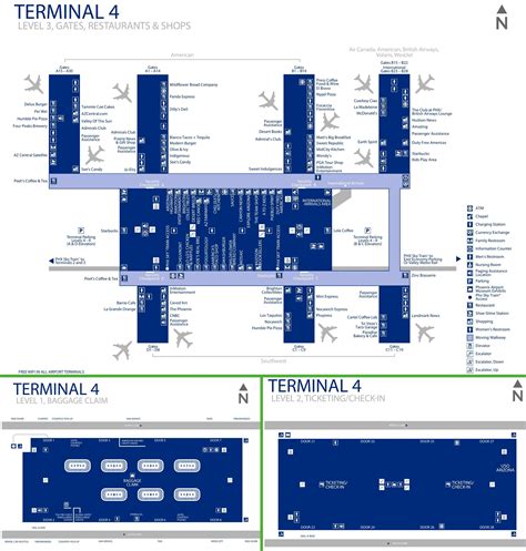 Terminal 4 At Phoenix Airport Map Sky Harbor Airport Phx Arizona