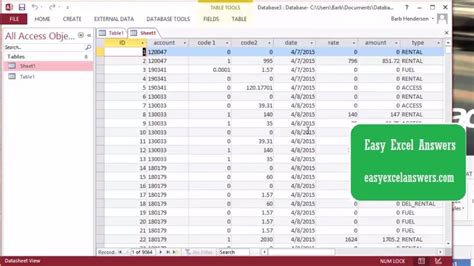 How To Upload Data From Excel To Access Youtube