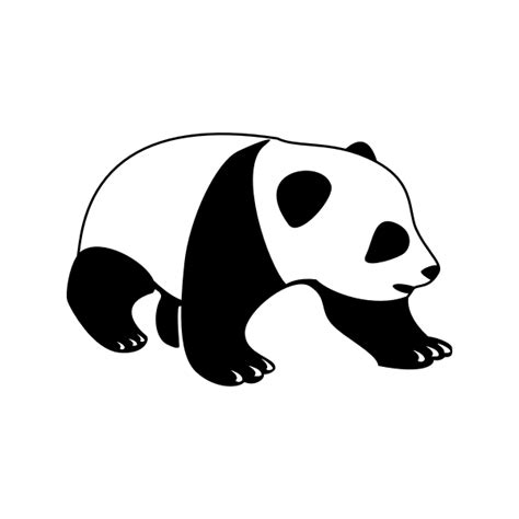 Panda Bear Silhouette 2 Free Svg