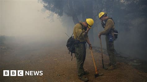 California Wildfire Evacuees Return Bbc News