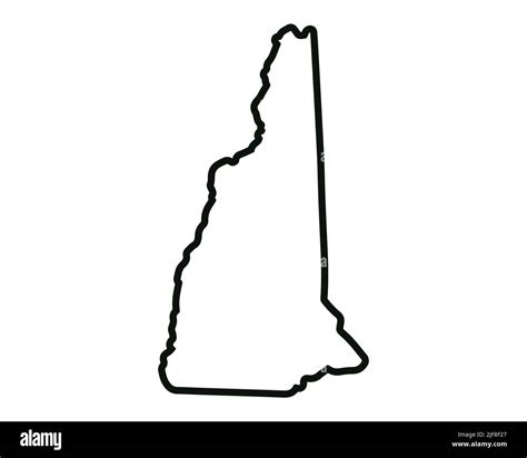 New Hampshire State Map Us State Map New Hampshire Outline Symbol