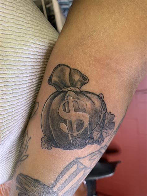 Pumpkin Money Bag Tattoo Money Sign Tattoo Dollar Sign Tattoo Money