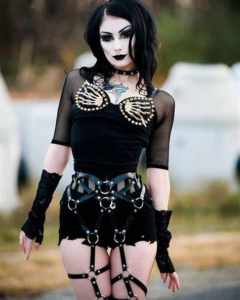 the black metal barbie theblackmetalbarbie emo outfits gothic outfits rave outfits goth