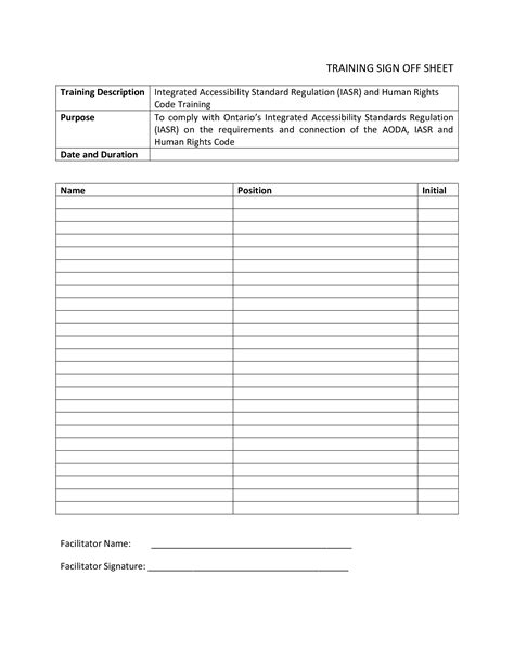 Sign Off Sheet - How to create a Sign off Sheet? Download this Sign off Sheet template now ...