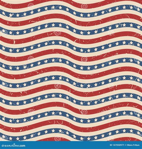 American Stars And Stripes Pattern Stock Vector Illustration Of