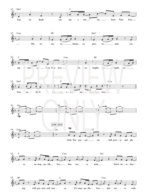 Unstoppable Love Lead Sheet Lyrics And Chords Jesus Culture