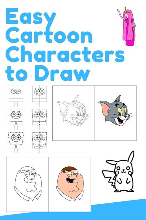 19 Easy Cartoon Characters To Draw Tendig