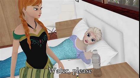 Elsa Kisses Anna Elsa Is Sick Anna Is Doctor Frozen Video Dailymotion