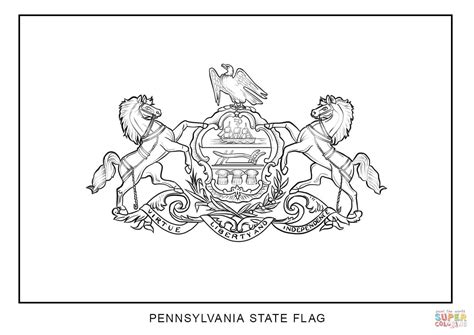 Flag Of Pennsylvania Coloring Page Free Printable Coloring Pages