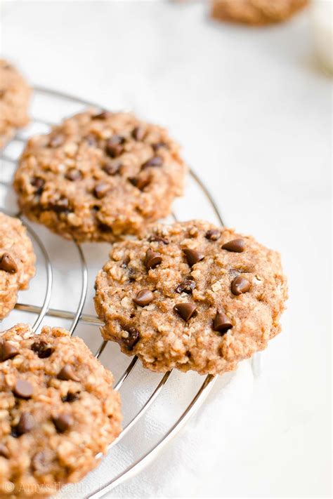 Healthy Chocolate Chip Almond Butter Oatmeal Breakfast Cookies Amys
