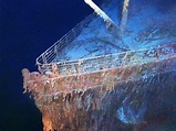 Foto del pecio hundido del Titanic. Imagen de "drenar el Titanic" en ...