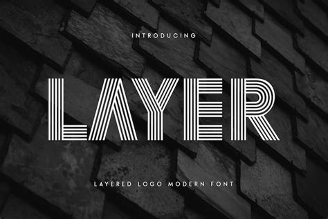Layer Layered Logo Modern Font Fonts Envato Elements