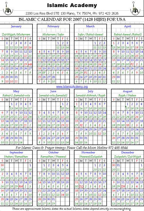 According to the islamic calendar the hajira happens every year and is regarded as the first year of the calendar, therefore it is also named 'hijra'. Islamic Calendar 2017 Usa - Calendar Template 2019