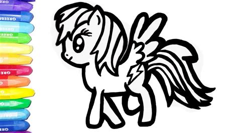 Cara Menggambar Dan Mewarnai Kuda Poni Rainbow Dash Part 2 How To