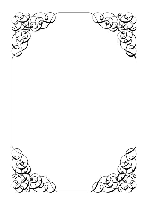 Frame microsoft word templates are ready to use and print. Free vintage clip art images: Calligraphic frames and borders