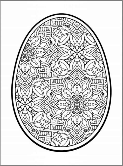 76 Printable Easter Mandala Coloring Pages Mandala Eggs Etsy