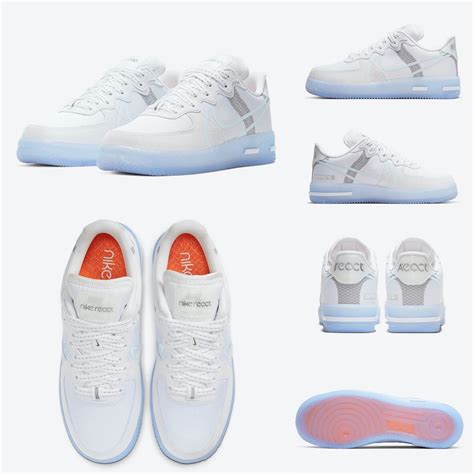 Sintético 91 Foto Nike Air Force 1 React White Light Bone Mirada Tensa