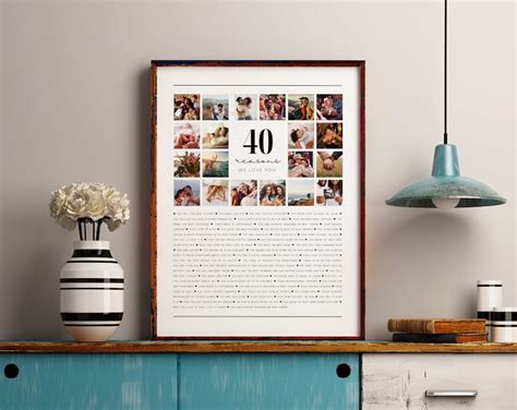 Fully Editable Template 40 Reasons We Love You Photo Collage Etsy
