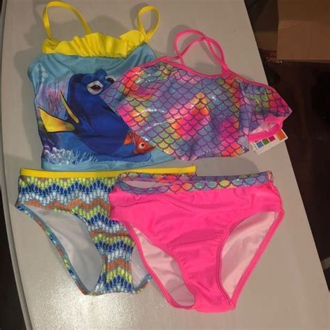 2 Girls Swimsuits Size 5t6 Nwt Girls Swimsuit Pink Swimsuit Swimsuits