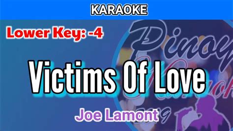 Victims Of Love By Joe Lamont Karaoke Lower Key 4 Youtube