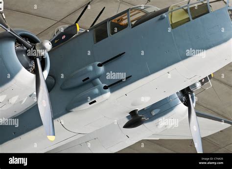 B 25 Mitchell Wwii Bomber Hanging From The Ceiling On Display At The