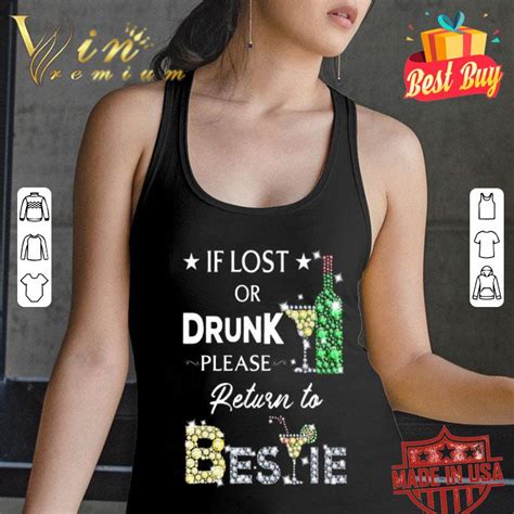If Lost Or Drunk Please Return To Bestie Diamond Shirt Hoodie Sweater