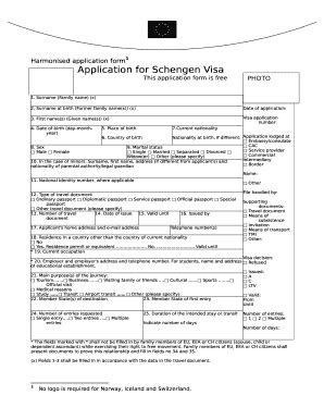 Application Form Schengen Visa Fill Online Printable Fillable