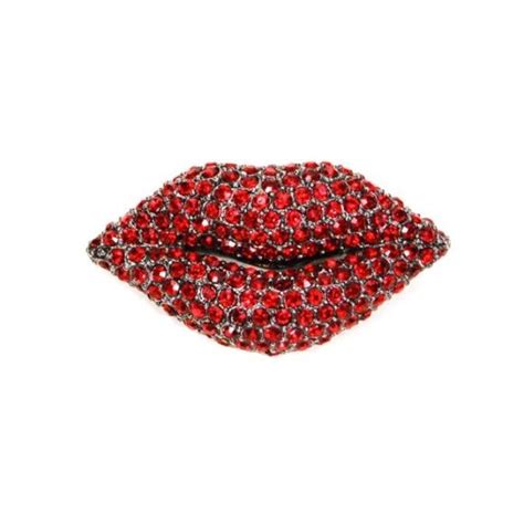 sonia rykiel red rhinestone lips brooch rhinestone lips red rhinestone sonia rykiel