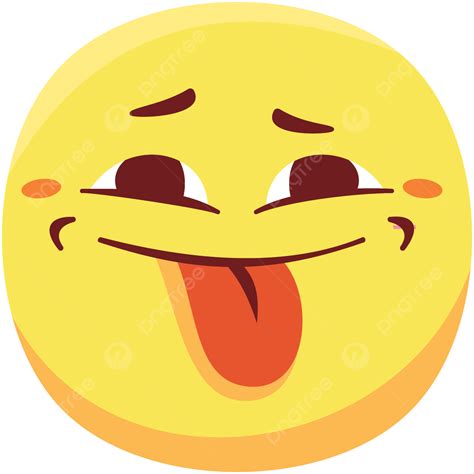 Gambar Emoji Ekspresi Wajah Kuning Lucu Menjulurkan Lidah Imut Kuning