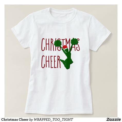 Christmas Cheer T Shirt Christmas Cheerleading Cheerleading Shirts Wrap Too Christmas Diy