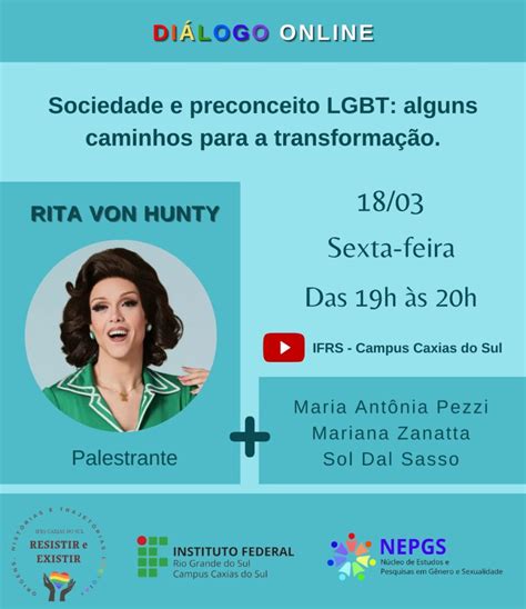 Diálogo On Line Desta Sexta Feira Será Com Rita Von Hunty Do Canal