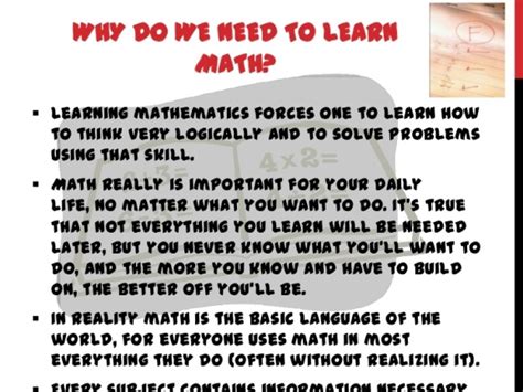 why do we need to learn math know it all